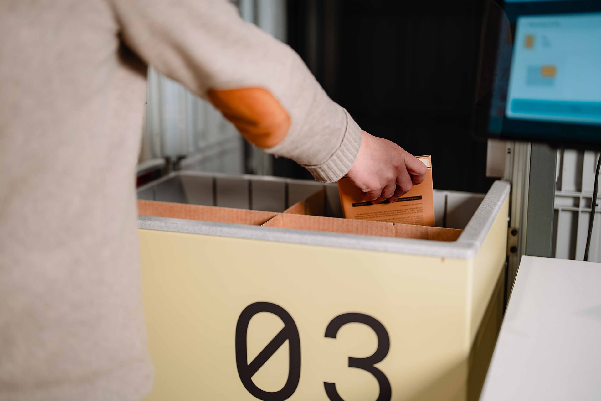 Small warehouse using automation to increase storage capacity, reduce walking, and support business growth