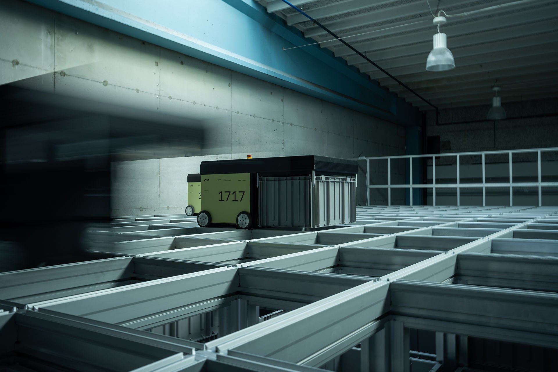 Unused vertical space above racking in a traditional warehouse