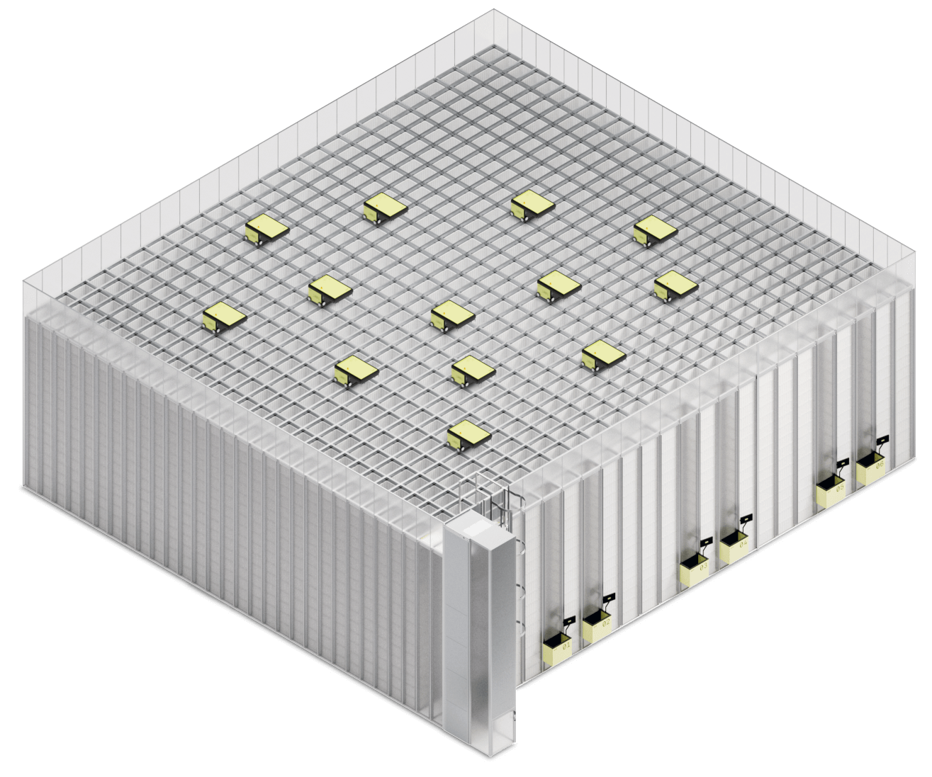 Pio storage and retrieval automation for small warehouses
